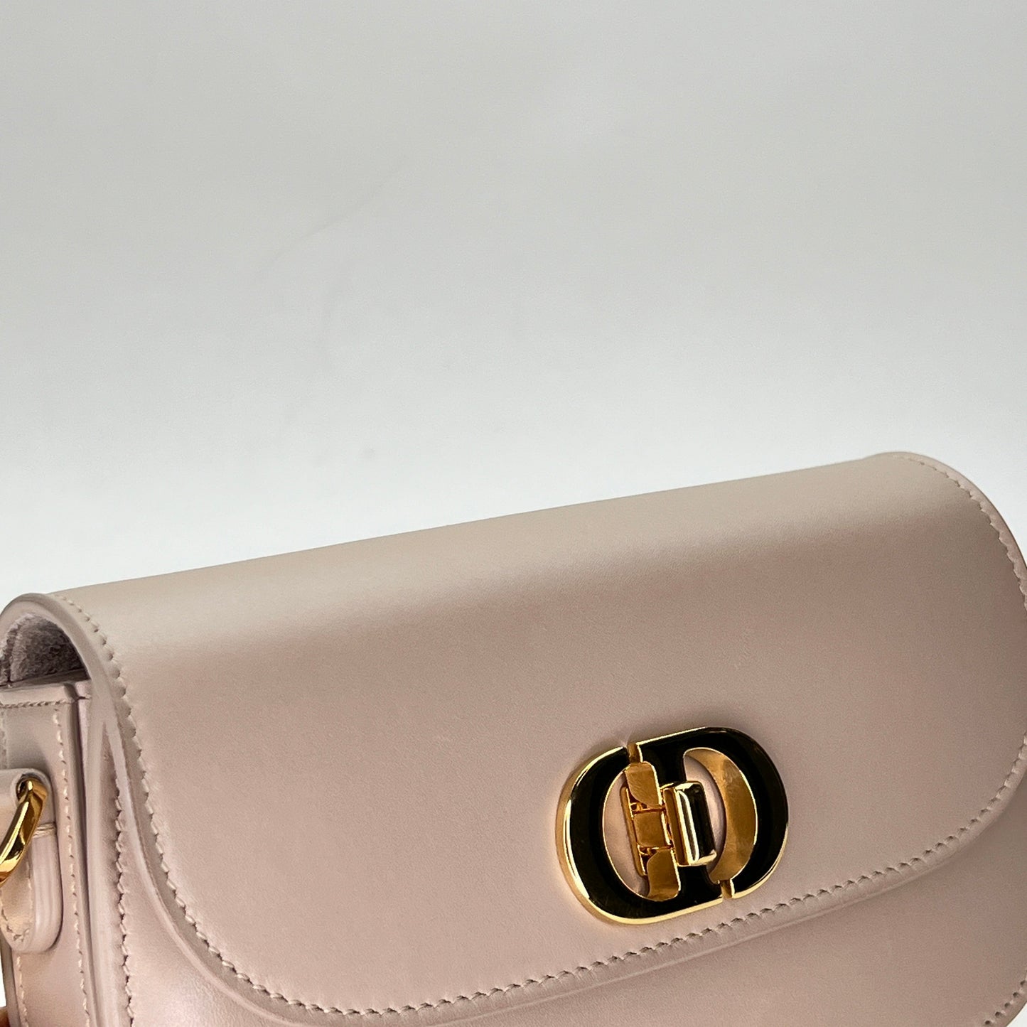 Montaige Avenue Beige Crossbody Bag in Calfskin, Gold hardware