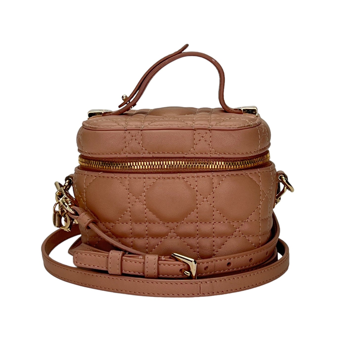 Lady Dior Micro Pink Vanity Bag in Lambskin, Gold hardware