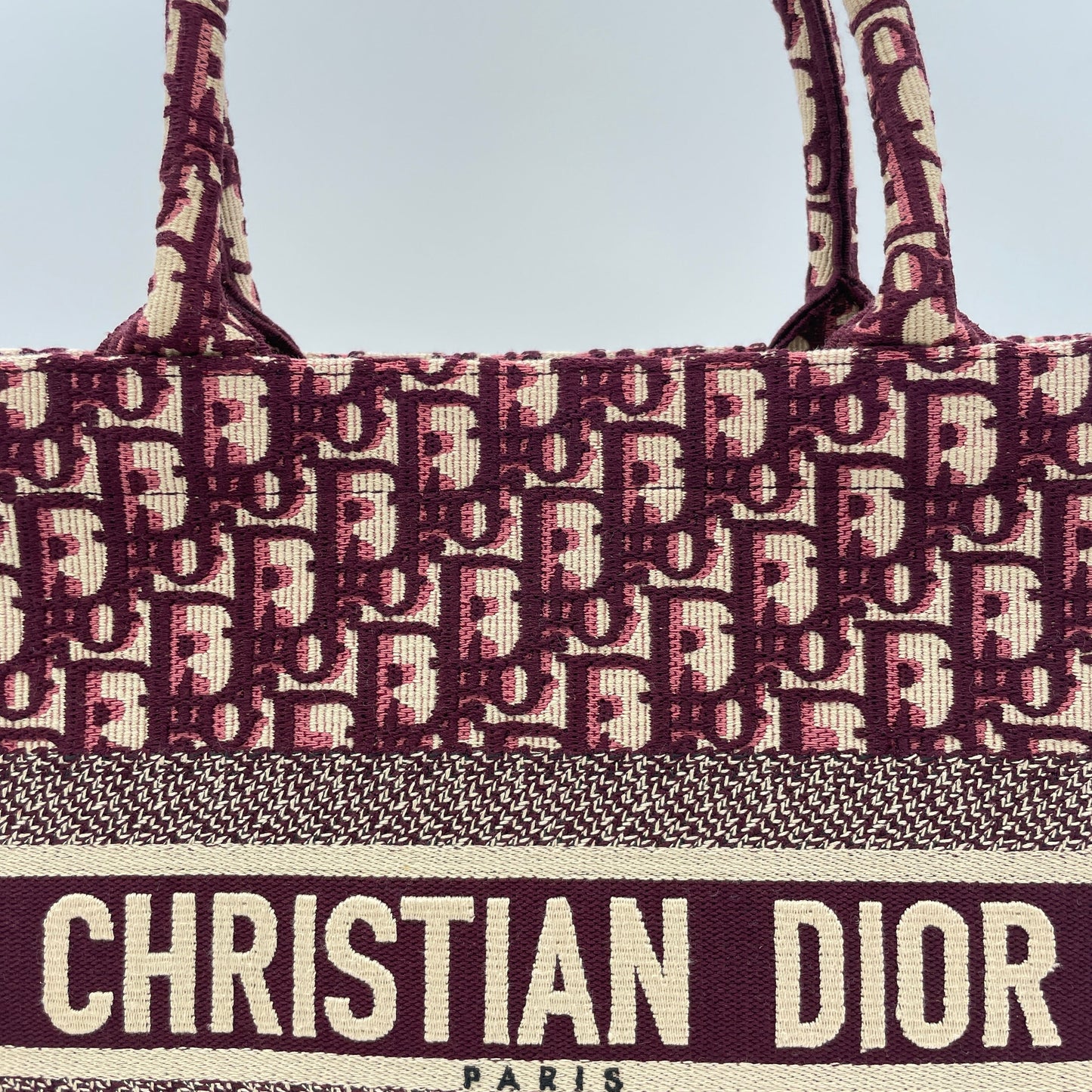 Book Tote Medium Burgundy Tote Bag in Canvas