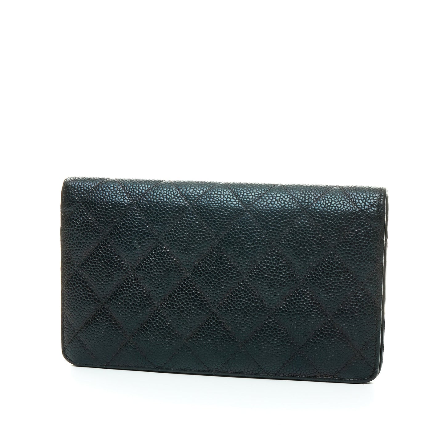 2.55 Reissue Black Wallet in Caviar Leather, Ruthenium hardware