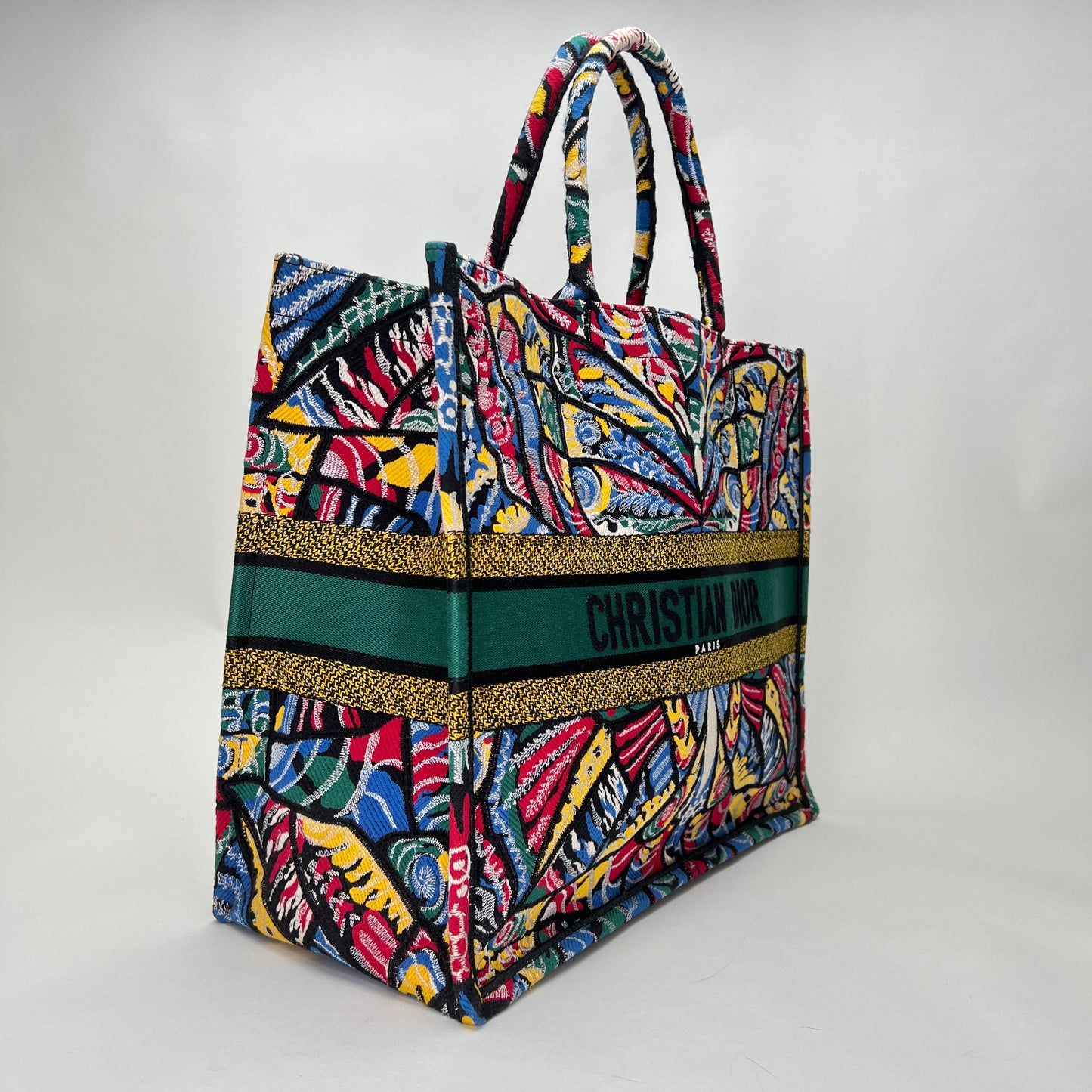 MULTICOLOUR LARGE BUTTERFLY BOOK Tote Bag Large Multi-colour Tote Bag in Canvas