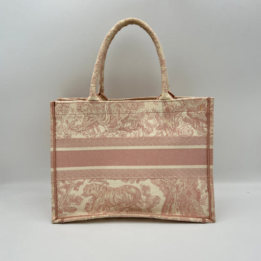 Book Tote Medium Pink Tote Bag in Canvas