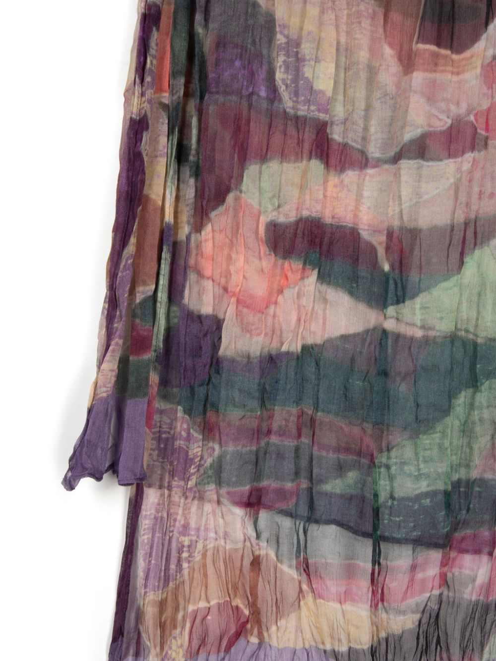 CHANEL Pleated Silk Scarf