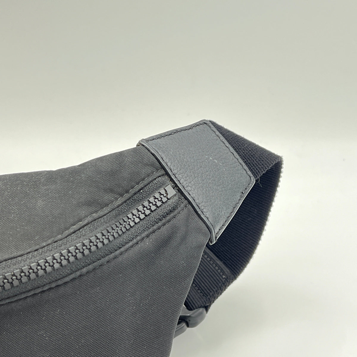 x Kaws Black Belt Bag in Nylon, Silver hardware