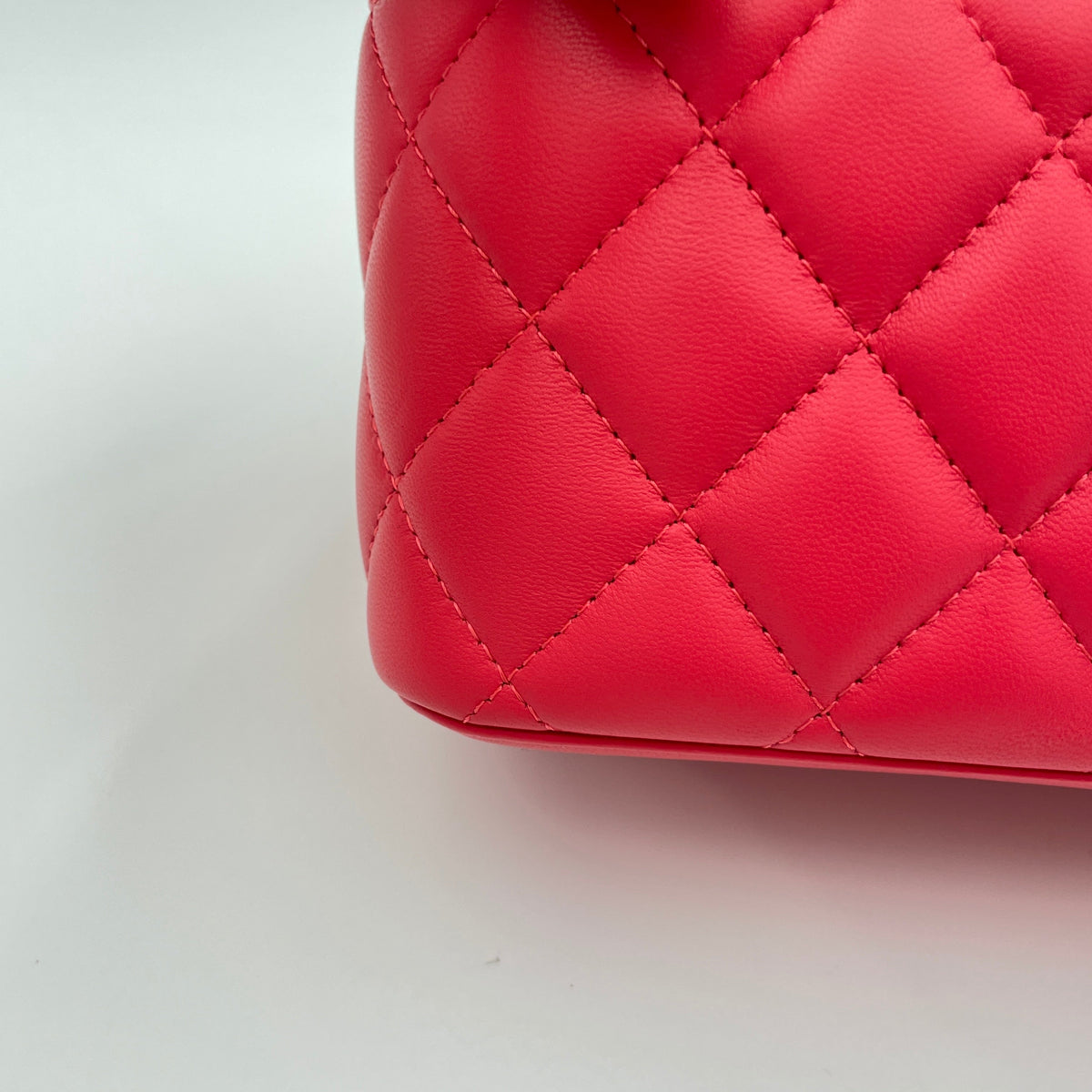 Pearl Crush Pink Vanity Bag in Lambskin, Brushed Gold hardware