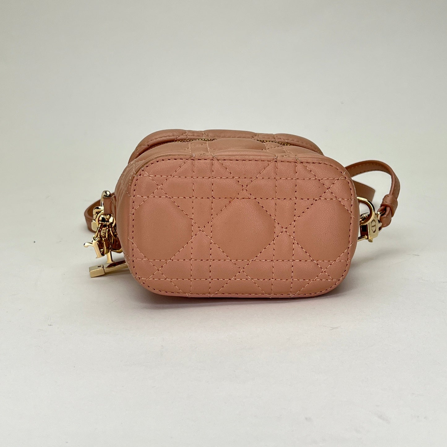 Lady Dior Micro Pink Vanity Bag in Lambskin, Gold hardware