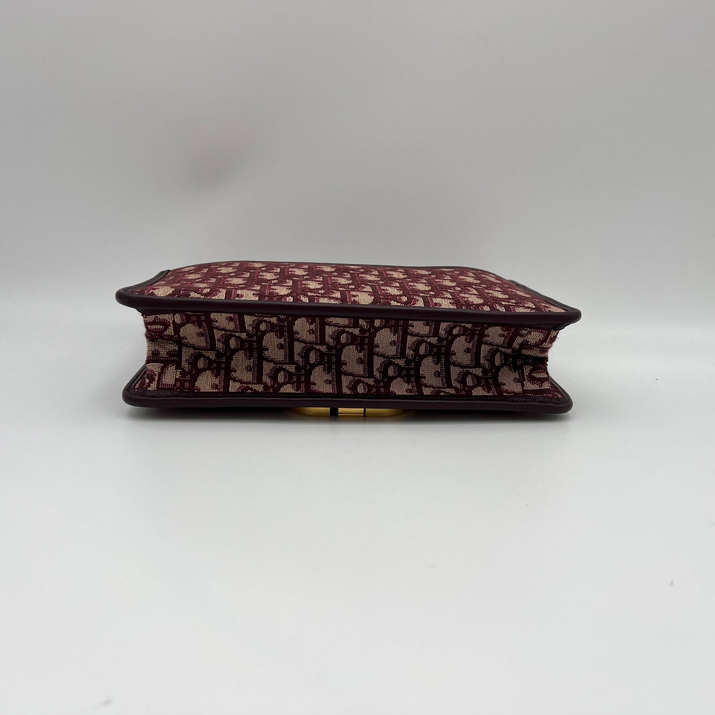 30 Montaigne Red Shoulder Bag in Jacquard, Gold hardware