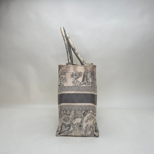 Book Tote Medium Grey Tote Bag in Canvas