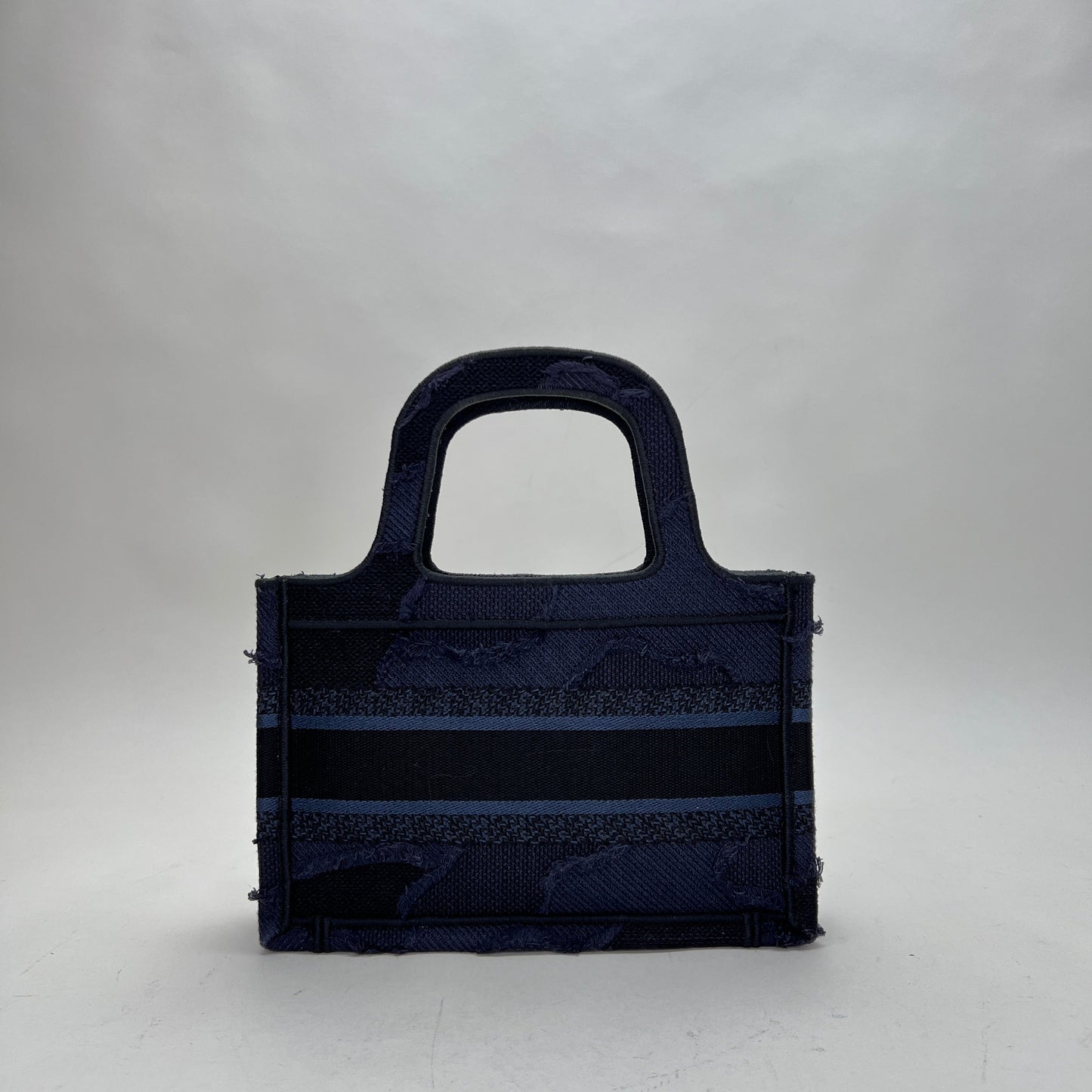Book Tote Mini Navy Tote Bag in Jacquard