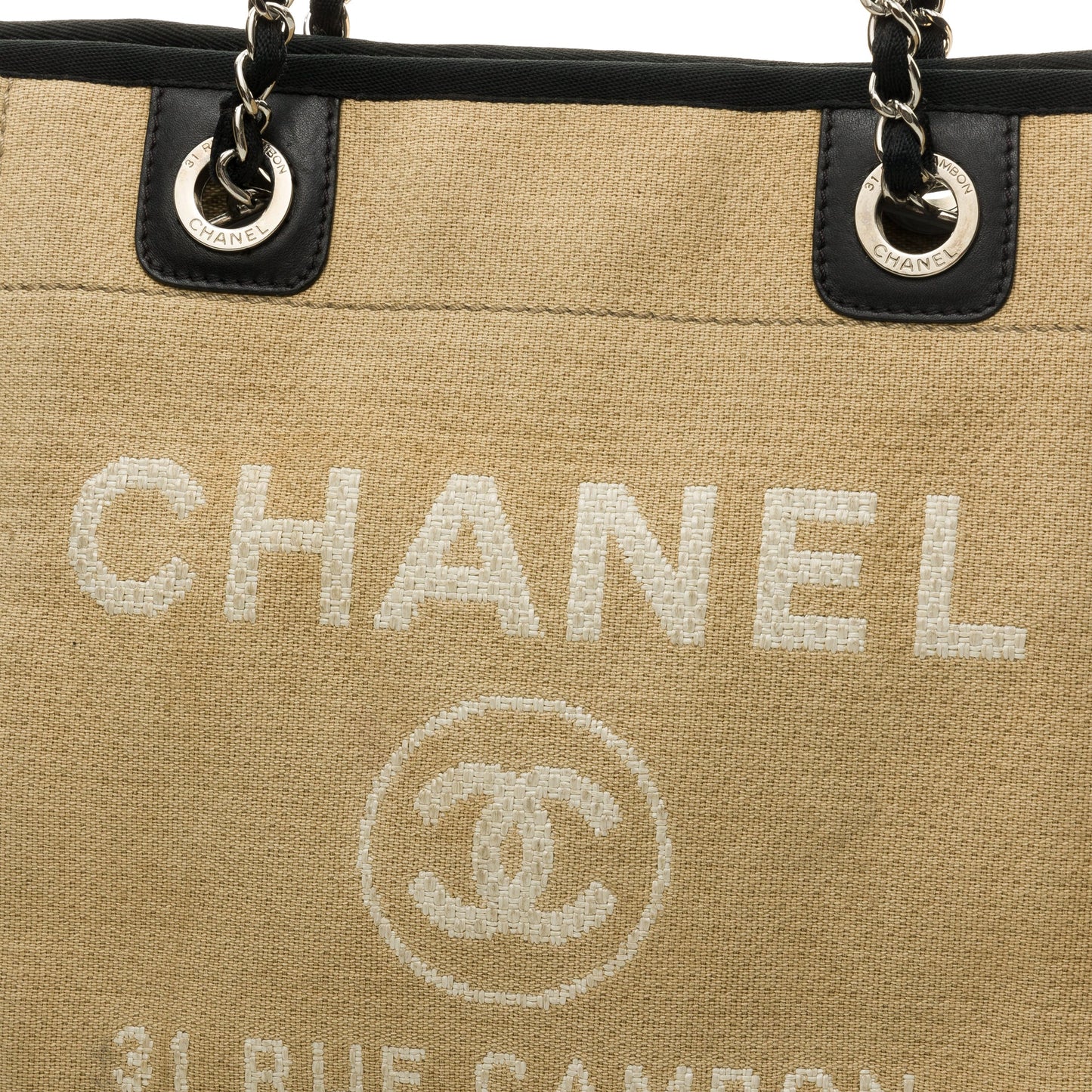 Deauville Small Cream Shoulder Bag in Others, Silver hardware