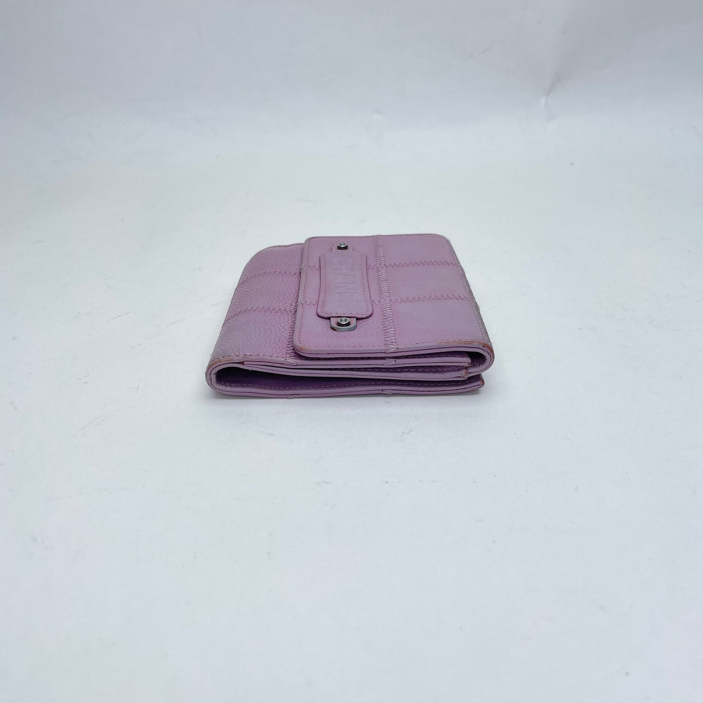 Classic Flap Pink Wallet in Caviar Leather, Silver hardware