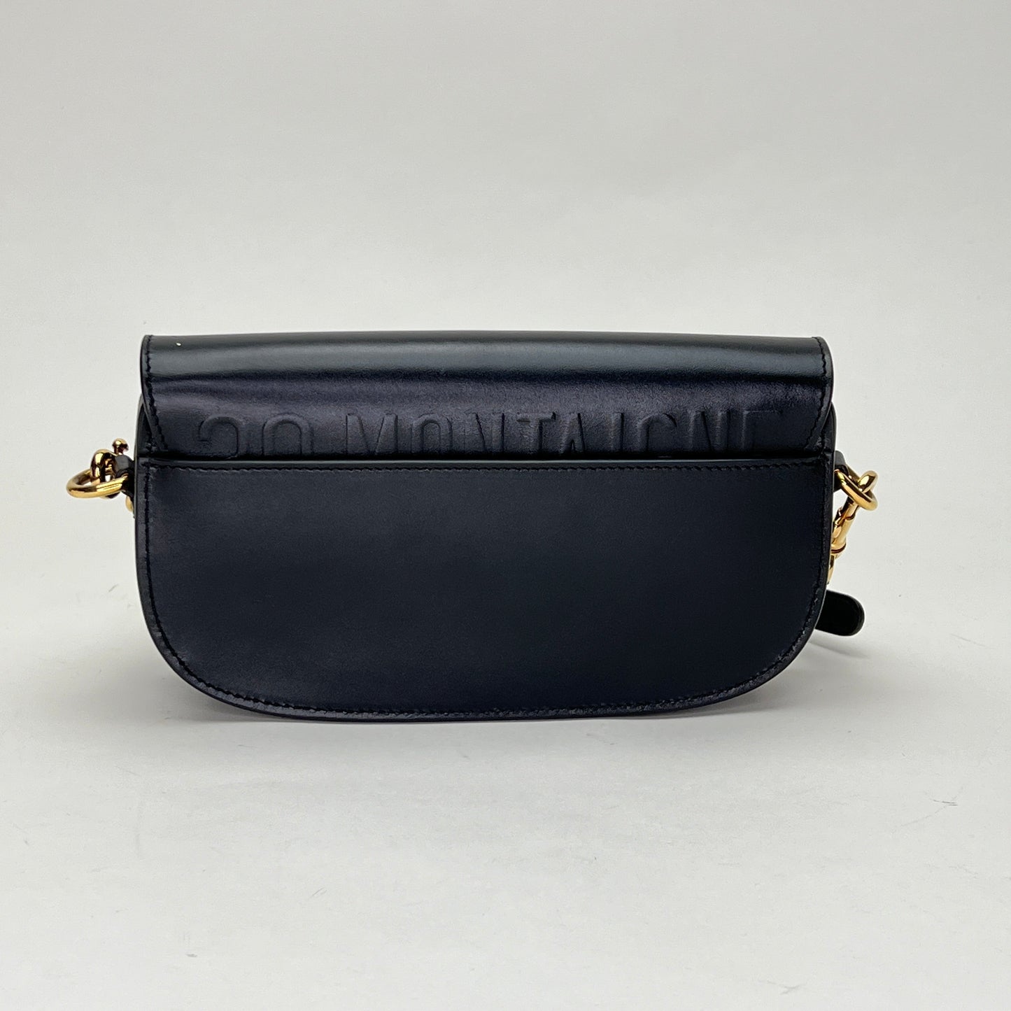 Bobby East West Black Crossbody Bag in Calfskin, Gold hardware