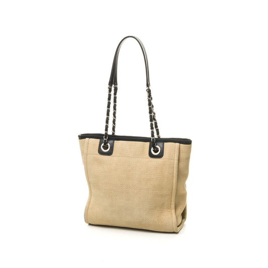 Deauville Small Cream Shoulder Bag in Others, Silver hardware