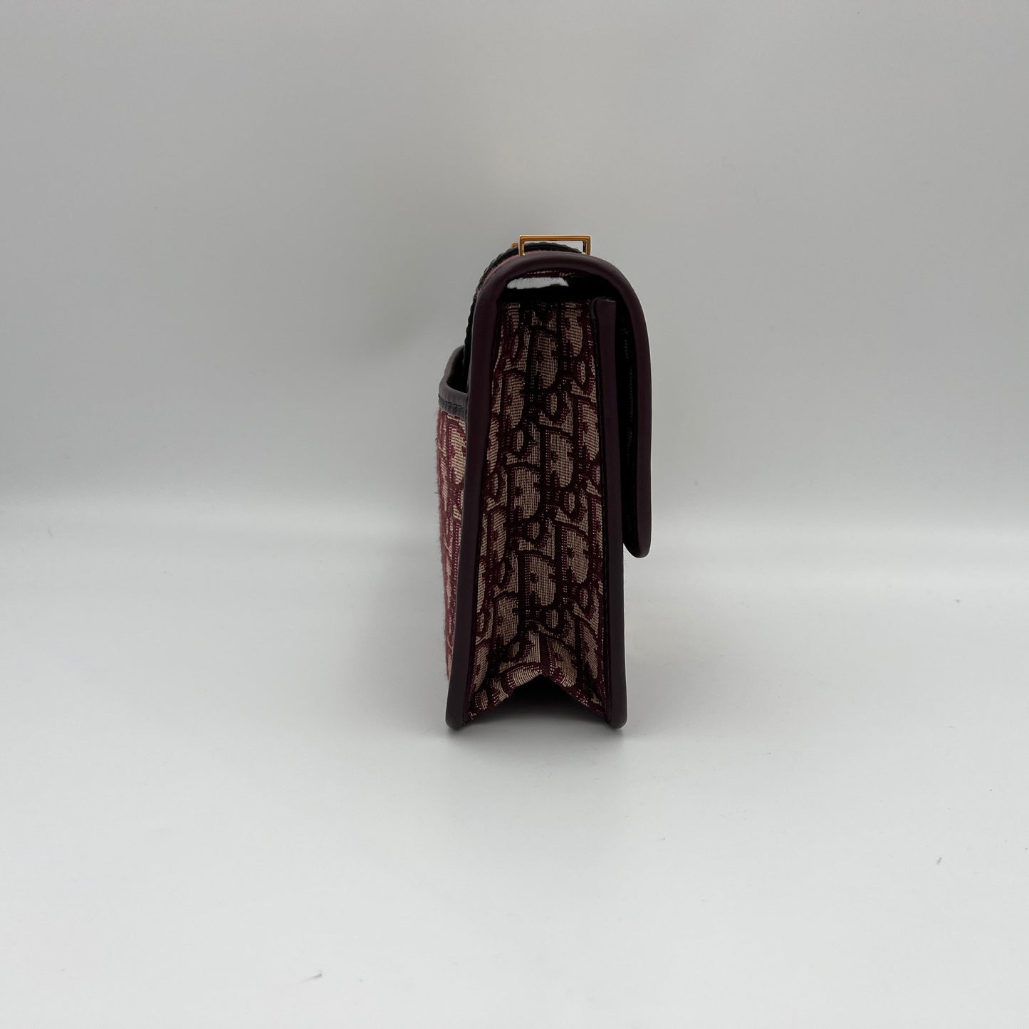 30 Montaigne Red Shoulder Bag in Jacquard, Gold hardware