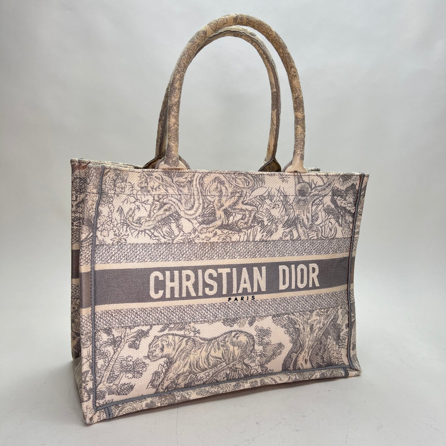 Book Tote Medium White Tote Bag in Canvas