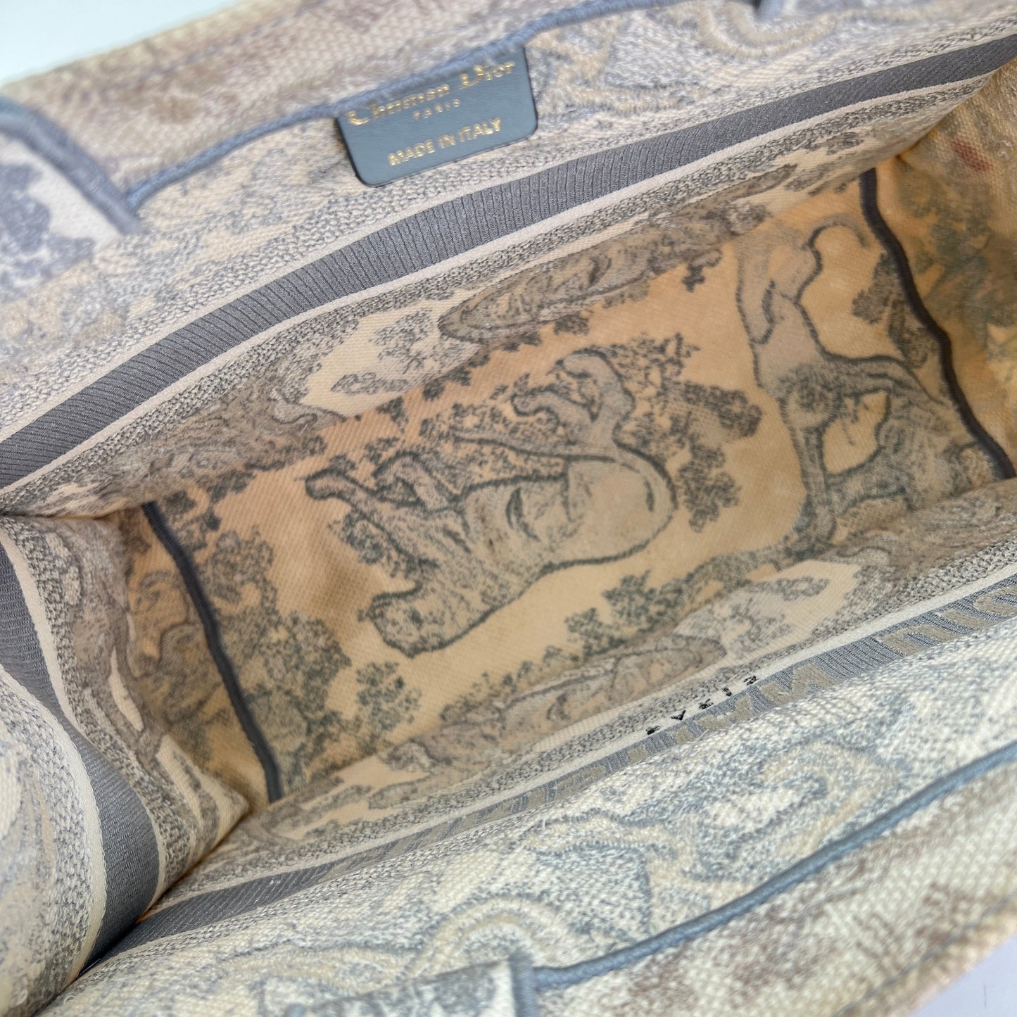 Book Tote Medium Grey Tote Bag in Canvas