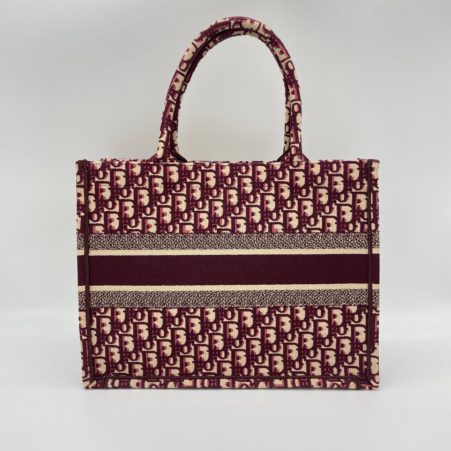 Book Tote Medium Burgundy Tote Bag in Canvas