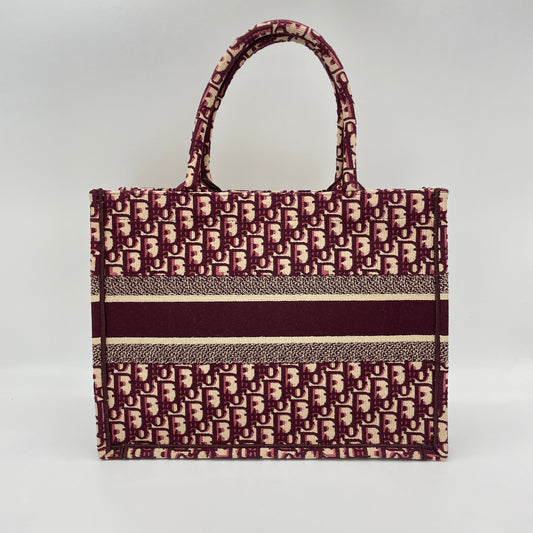 Book Tote Medium Burgundy Tote Bag in Canvas