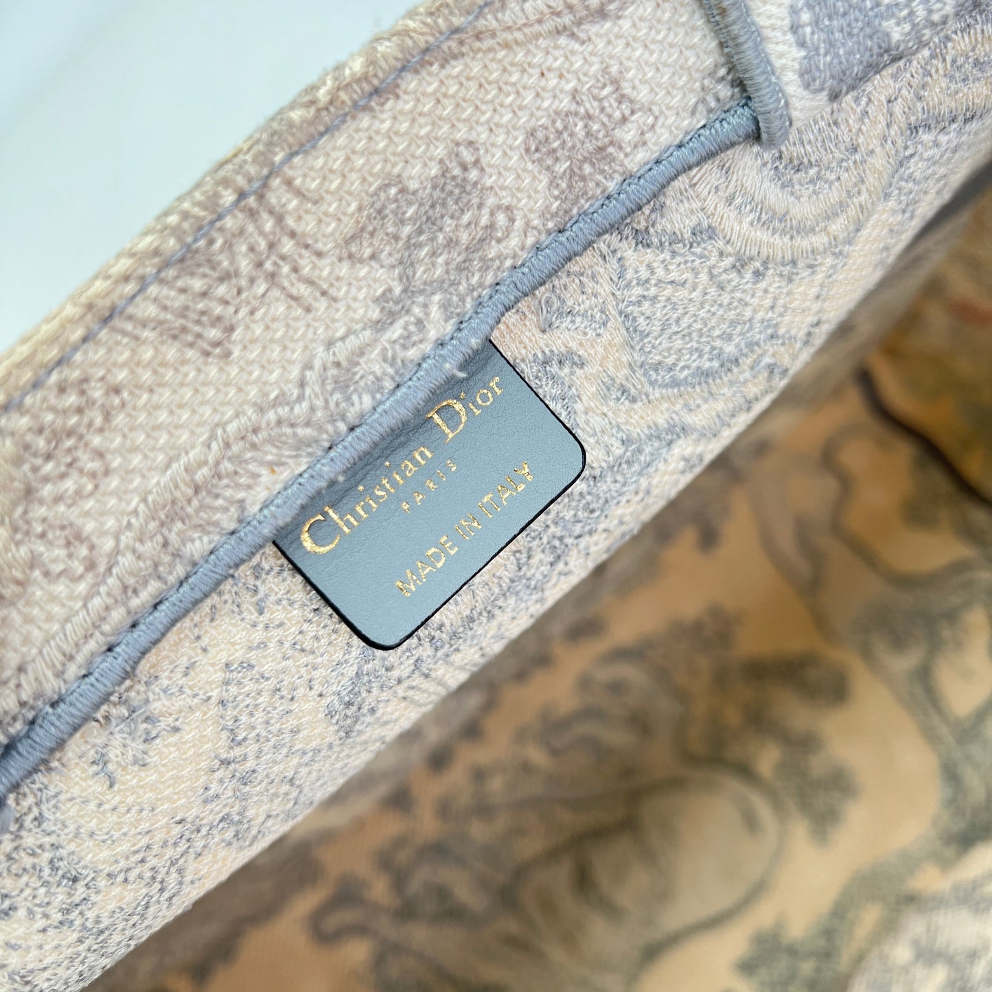 Book Tote Medium Grey Tote Bag in Canvas