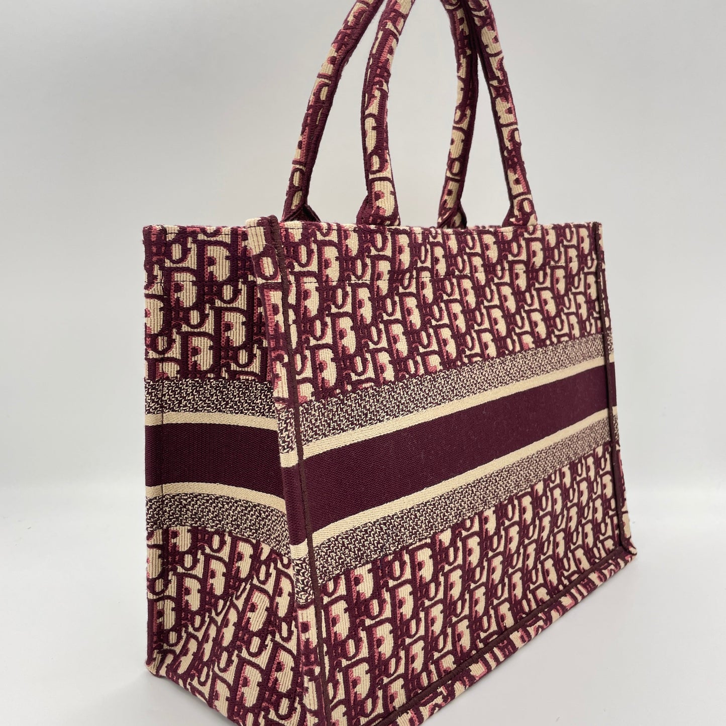 Book Tote Medium Burgundy Tote Bag in Canvas