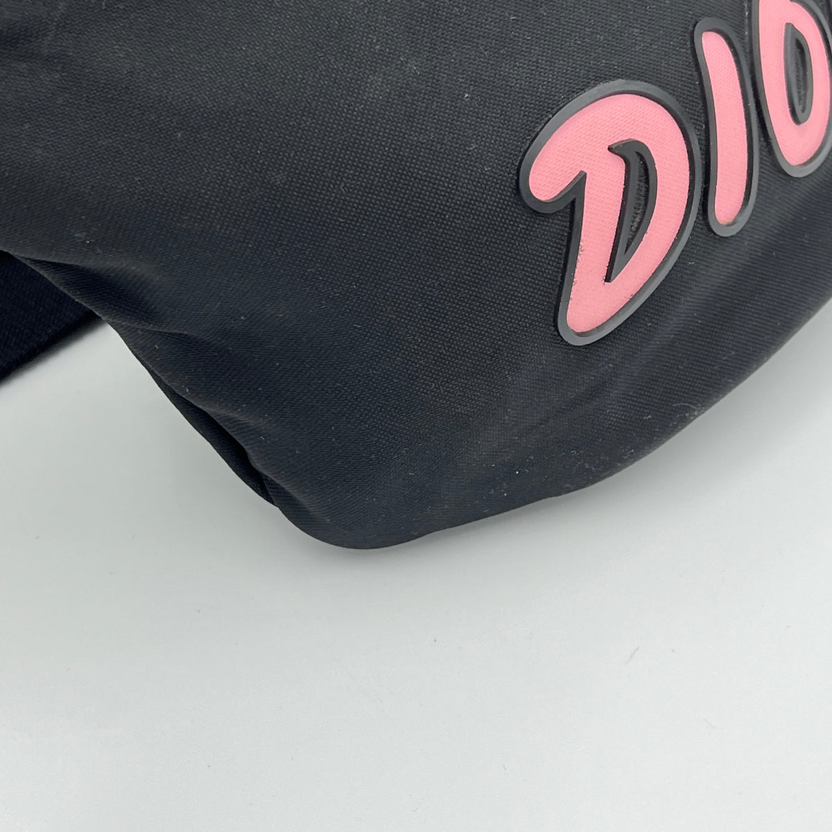 x Kaws Black Belt Bag in Nylon, Silver hardware