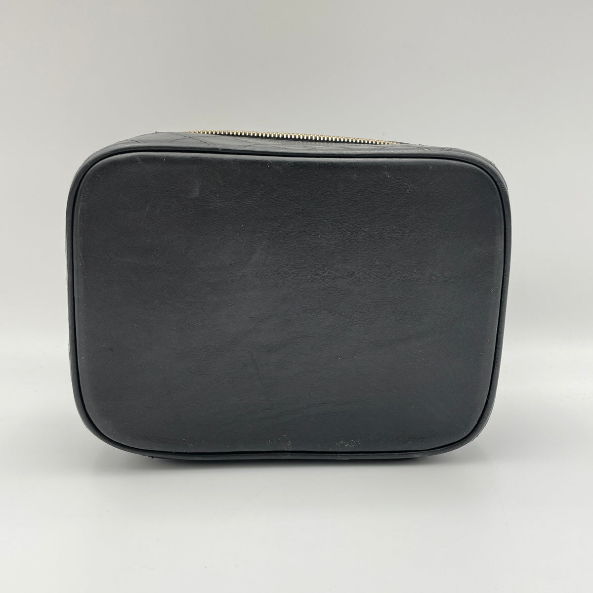 Quilted Vintage Black Vanity Bag in Lambskin, Gold hardware