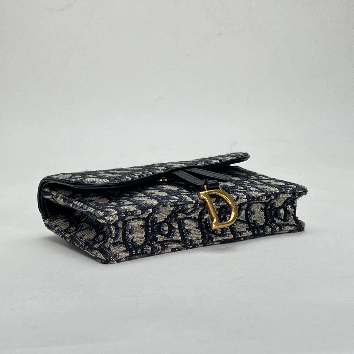 Oblique Saddle Beige Belt Bag in Jacquard, Gold hardware