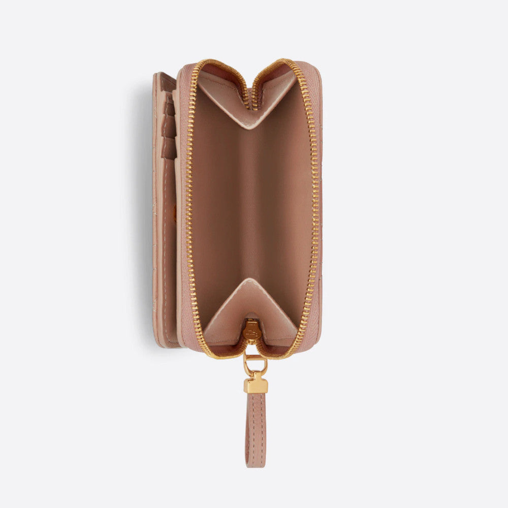 DIOR CARO COMPACT ZIPPED WALLET