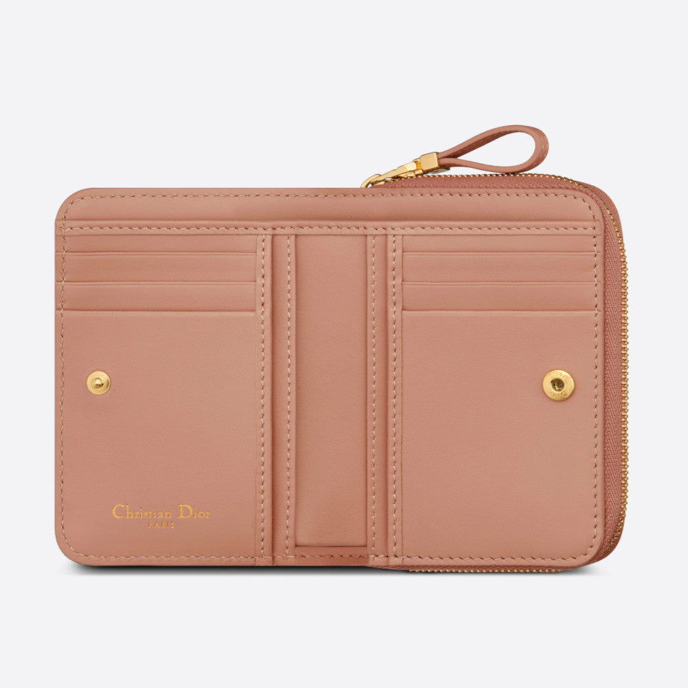 DIOR CARO COMPACT ZIPPED WALLET