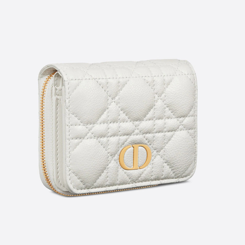 DIOR CARO COMPACT ZIPPED WALLET