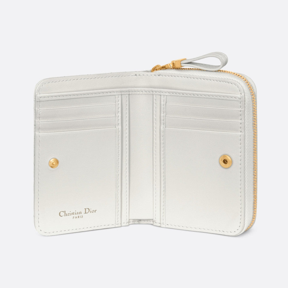 DIOR CARO COMPACT ZIPPED WALLET