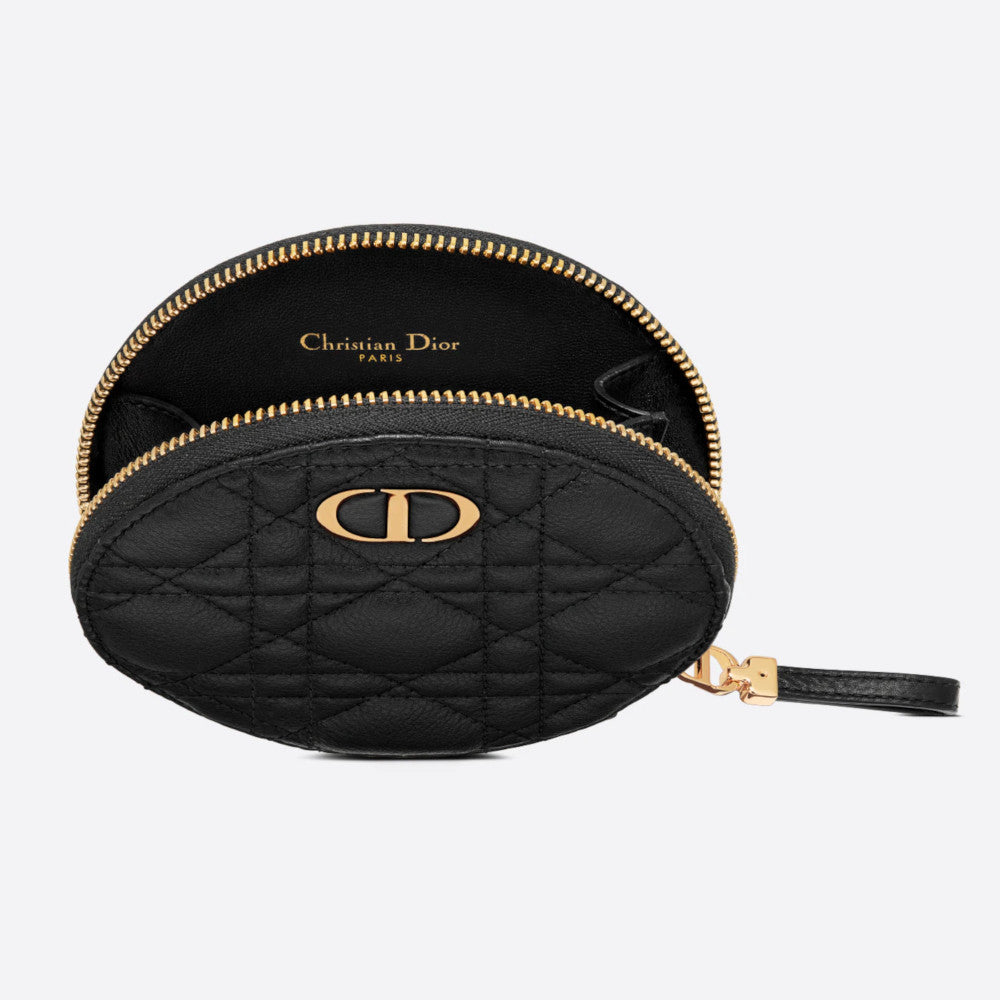 DIOR CARO ROUND POUCH WITH CHAIN