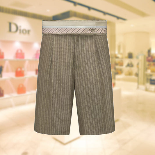 BERMUDA SHORTS WITH TURNED-DOWN WAISTBAND