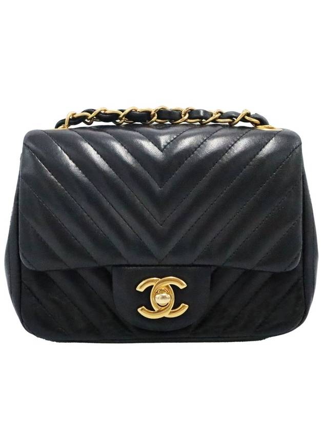 Women s Cross Bag Black Chanel A35200 Gold COCO Logo Lambskin Classic Chevron Petit Sac Mini Flap Chain Shoulder Chanel
