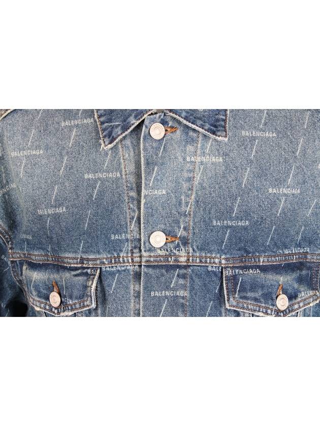 Luxury Balenciaga  Multi logo denim jacket 50