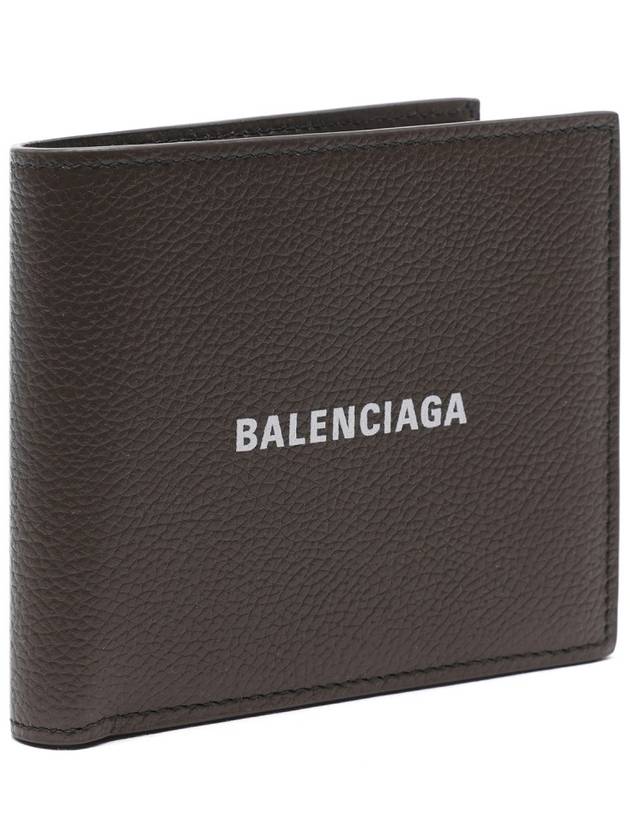 Luxury Balenciaga  Cash Square Folded Wallet Dark Green