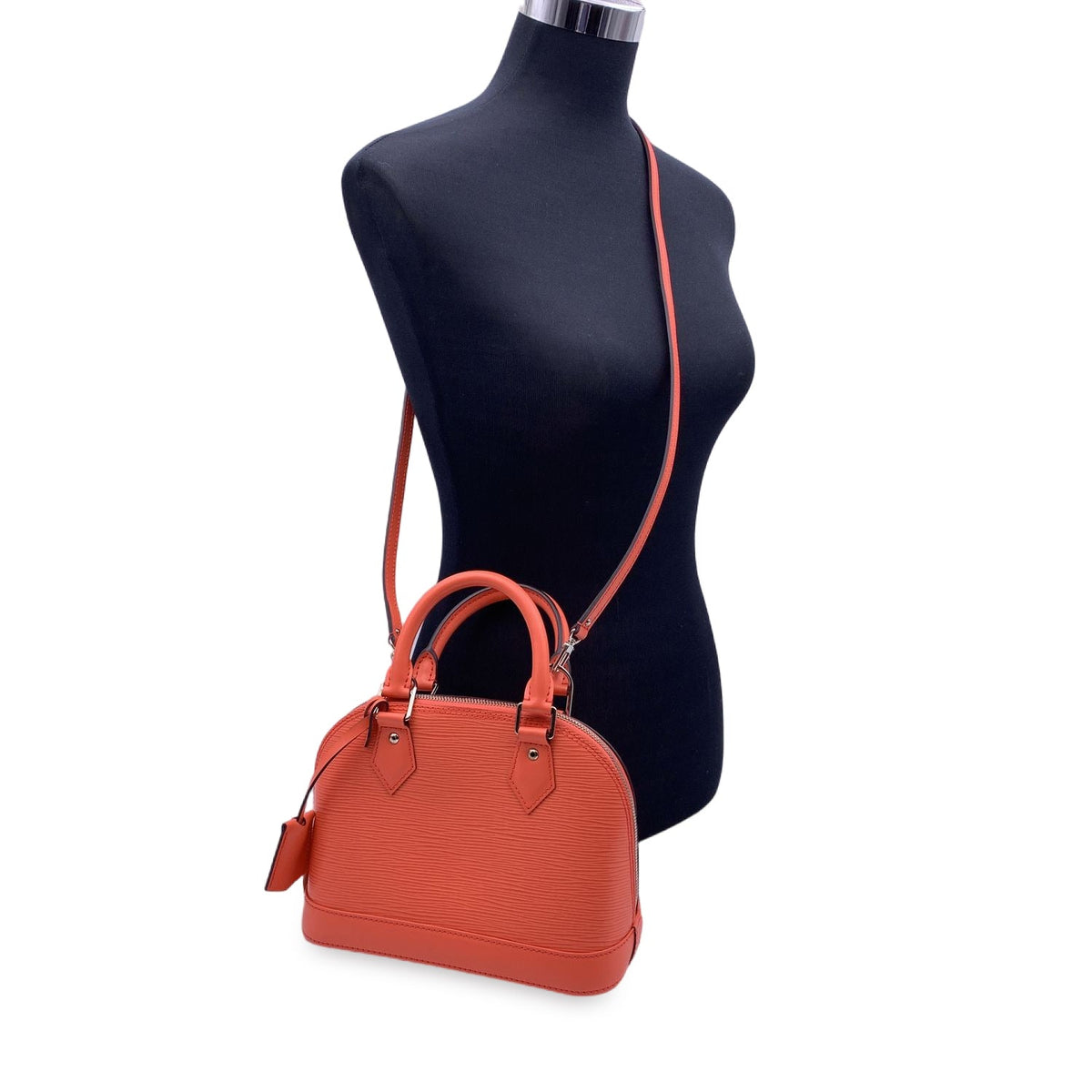 LOUIS VUITTON Poppy Epi Leather Alma Bb Bag Handbag With Strap