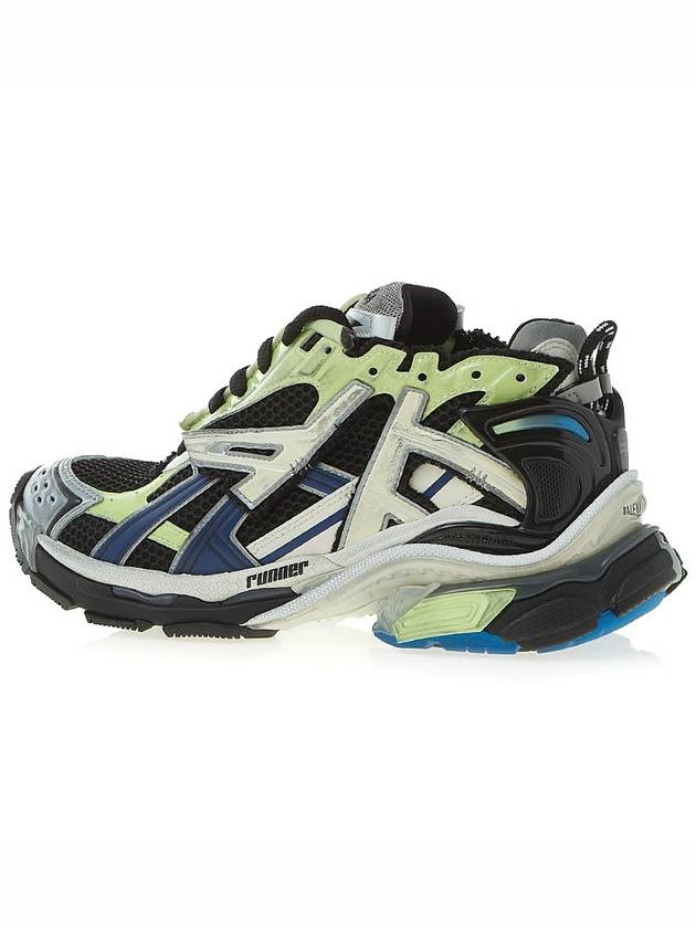 Luxury Balenciaga  Runner Low Top Sneakers Green Black Blue