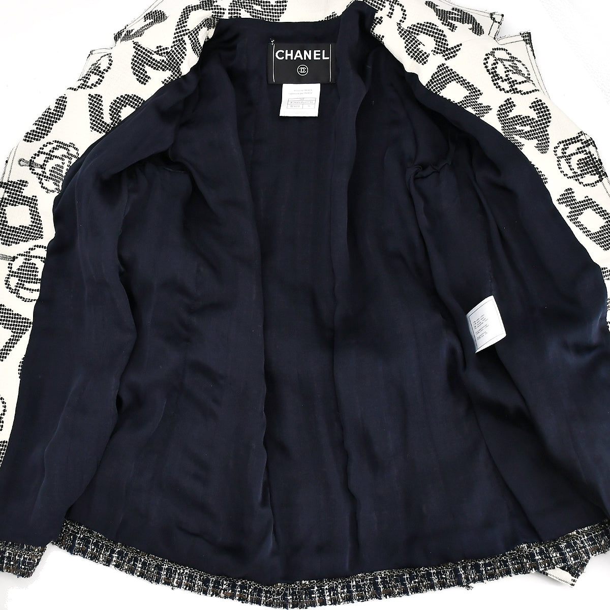Chanel Single Breasted Jacket Black 06P #36