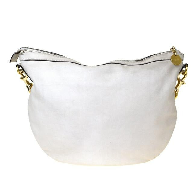 Gucci Shoulder Xl W Style Sherry Striped Strap White Leather Hobo Bag