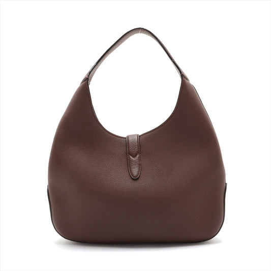 Gucci   Leather Shoulder Bag Brown 365458