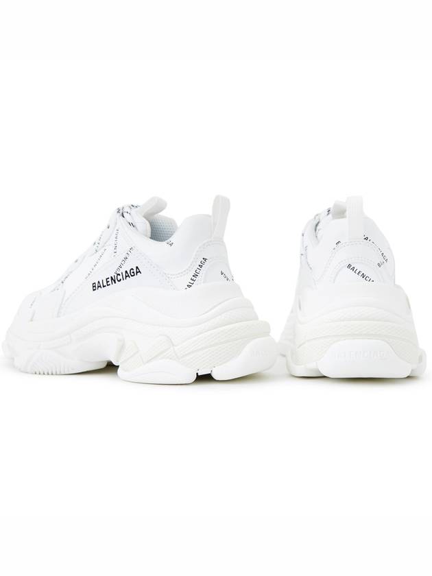 Luxury Balenciaga  Triple S All-Over Logo Low Top Sneakers White