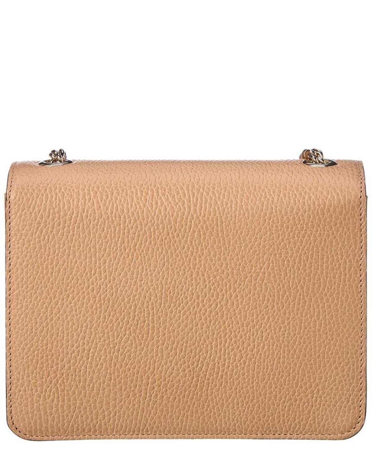 Gucci Interlocking G Small Leather Shoulder Bag, Brown