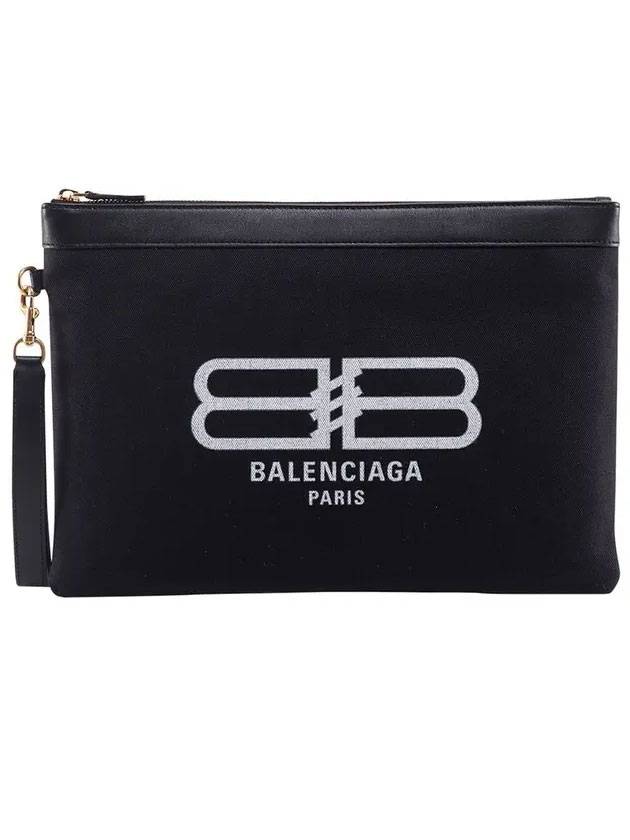 Luxury Balenciaga  Flat Jumbo Clutch Bag Black