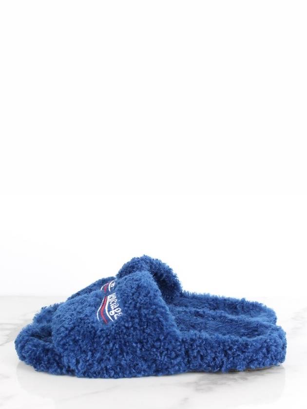 Luxury Balenciaga  fur slide sandals 40