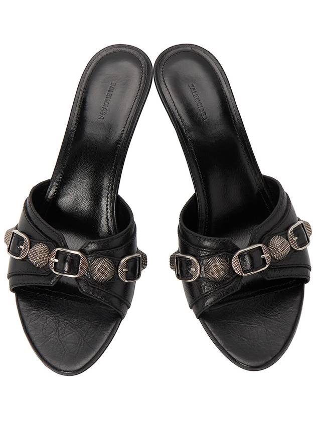 Luxury Balenciaga  Cagole Sandal Heels Black