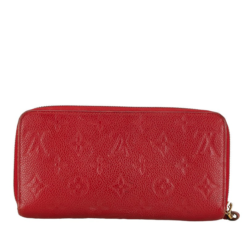 Louis Vuitton Monogram Amplant Zippie Wallet Roundfassner Long Wallet M60547 Orion Red Leather  Louis Vuitton