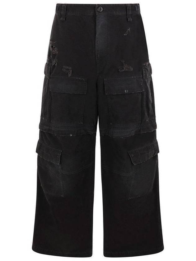 Luxury Balenciaga  Cargo Straight Pants Black