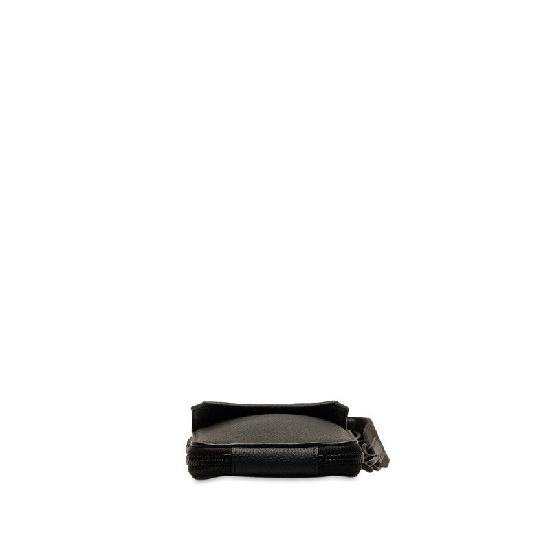 Louis Vuitton M57089 Noir Black Green Leather  Louis Vuitton LV Logo Pouch Shoulder Bag