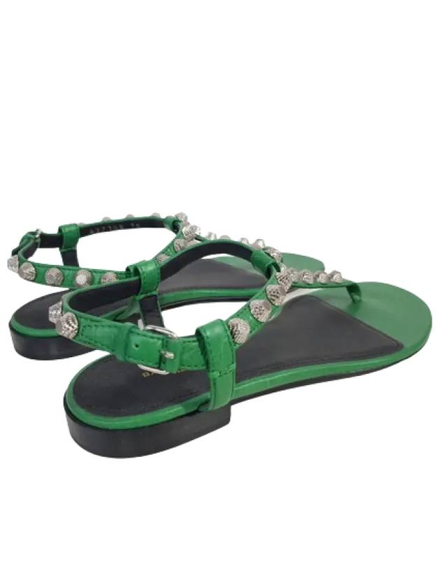 Luxury Balenciaga  Stud Strap Sandals Green